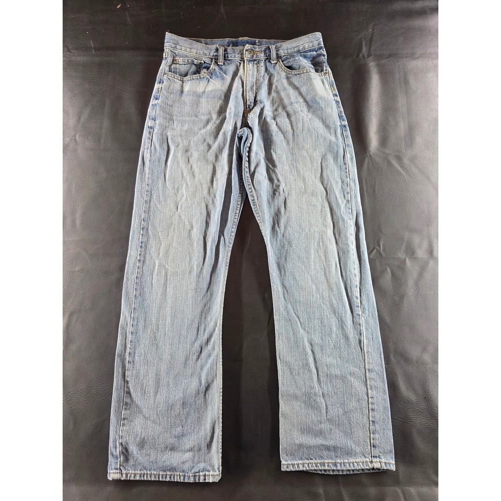 Wrangler Jeans Co Mens 32x32 Light Wash Straight Leg Denim Jeans 99APWAD